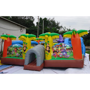 jungle tree inflatable amusement park Dora